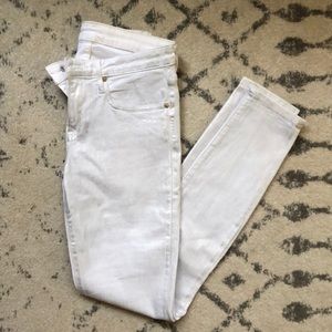 Helmet Lang low rise jeans with silver pave